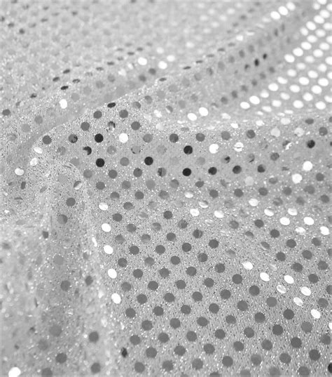 Metallic Silver Dot Fabric 